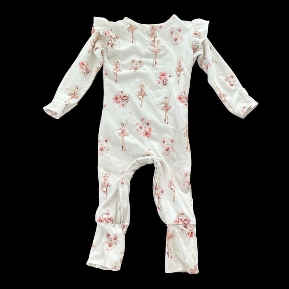 Snuggle Hunny‎ Baby Girls 3-6 months 00 Ballerina Organic Growsuit Knit Cotton